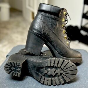 Zigisoho Black combat boots. Size 10